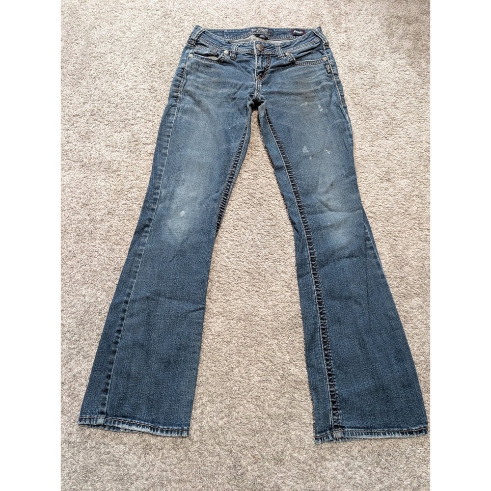 Silver Jeans Co Bootcut Women 27 Blue Aiko Mid Boot Super Stretch Y2K Western